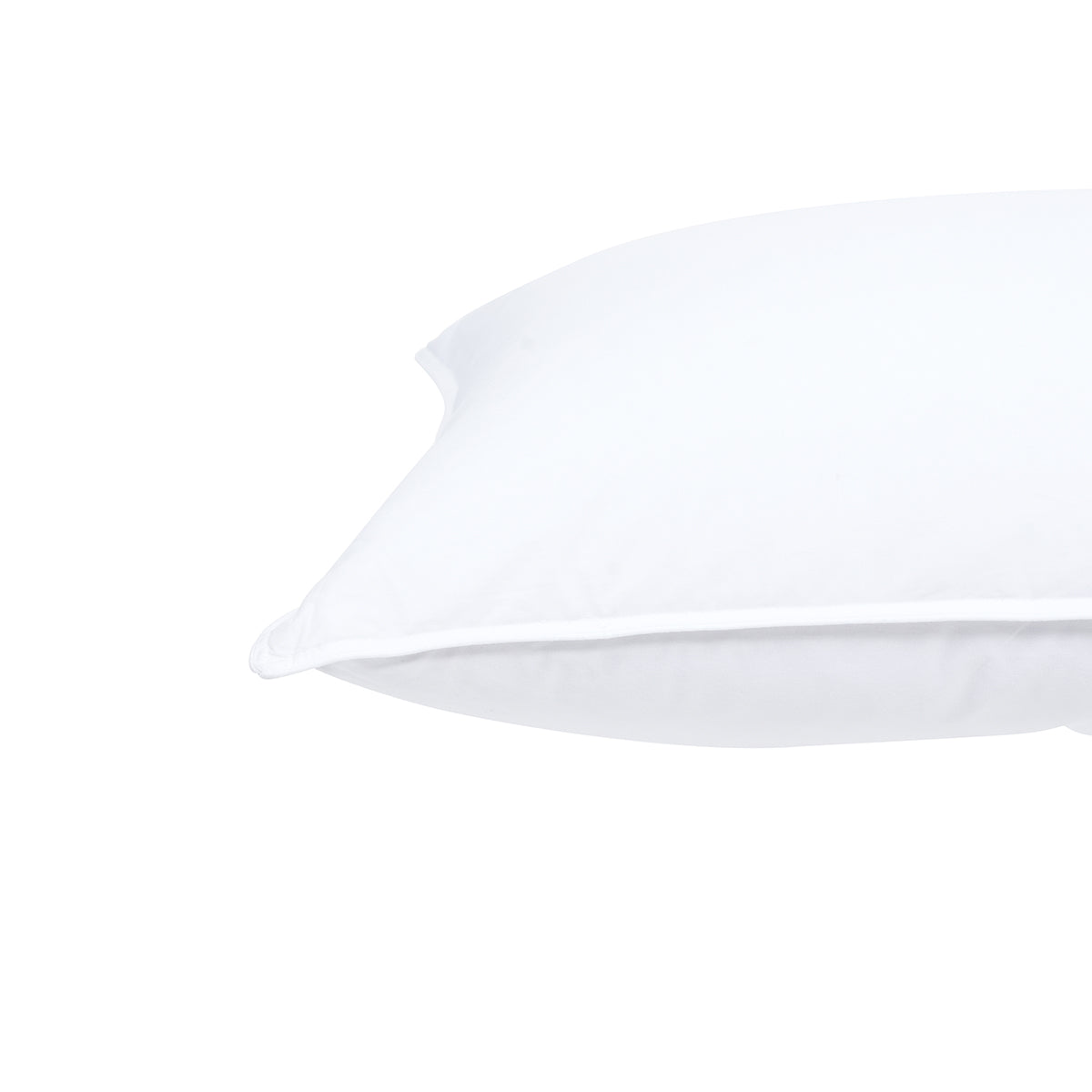 Elite 100% Cotton Solid Fabric White 1PC Pillow