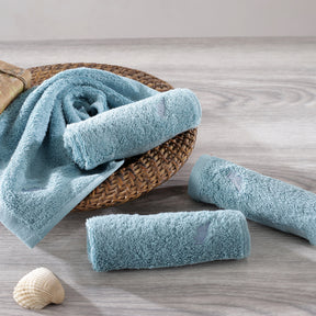 Colorart Embedded Stripe Nile Blue Towel