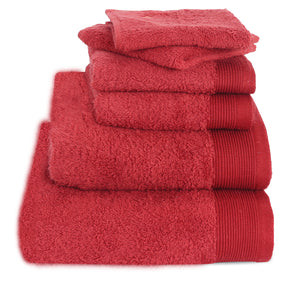 Colorart Embedded Stripe Lacquer Red Towel