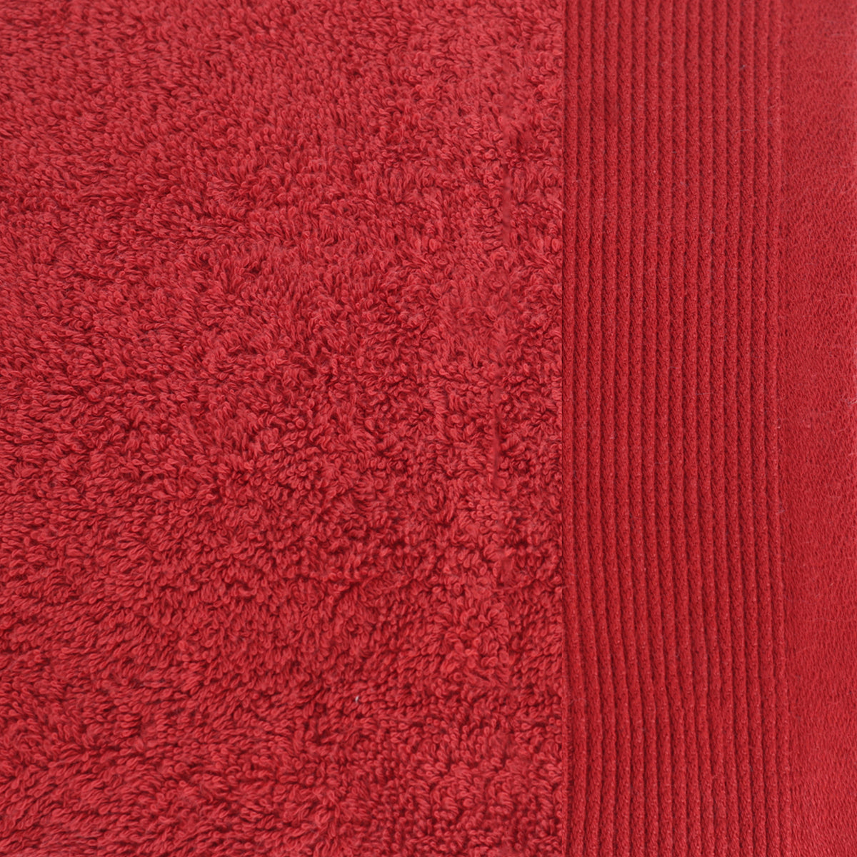 Colorart Embedded Stripe Lacquer Red Towel