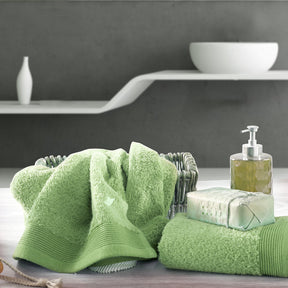 Colorart Embedded Stripe Jasmine Green Towel