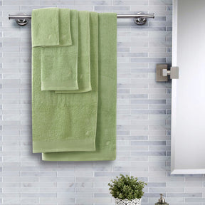 Colorart Embedded Stripe Jasmine Green Towel