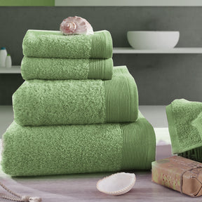 Colorart Embedded Stripe Jasmine Green Towel