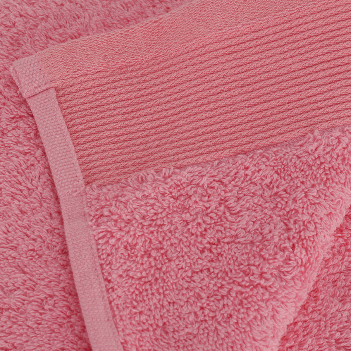 Colorart Embedded Stripe Salmon Pink Towel