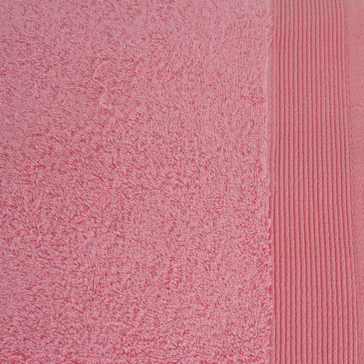 Colorart Embedded Stripe Salmon Pink Towel