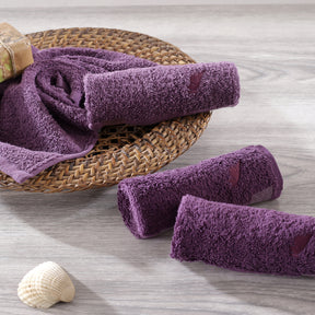 Colorart  Embedded Stripe Shadow Purple Towel