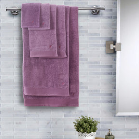 Colorart  Embedded Stripe Shadow Purple Towel