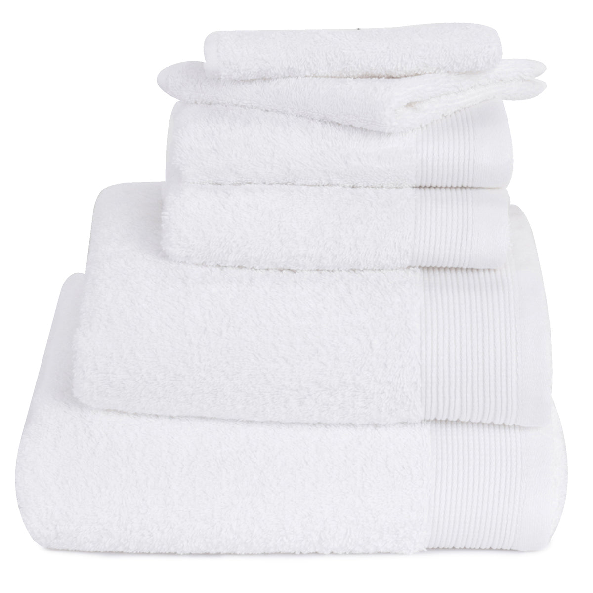 Colorart Embedded Stripe White Towel