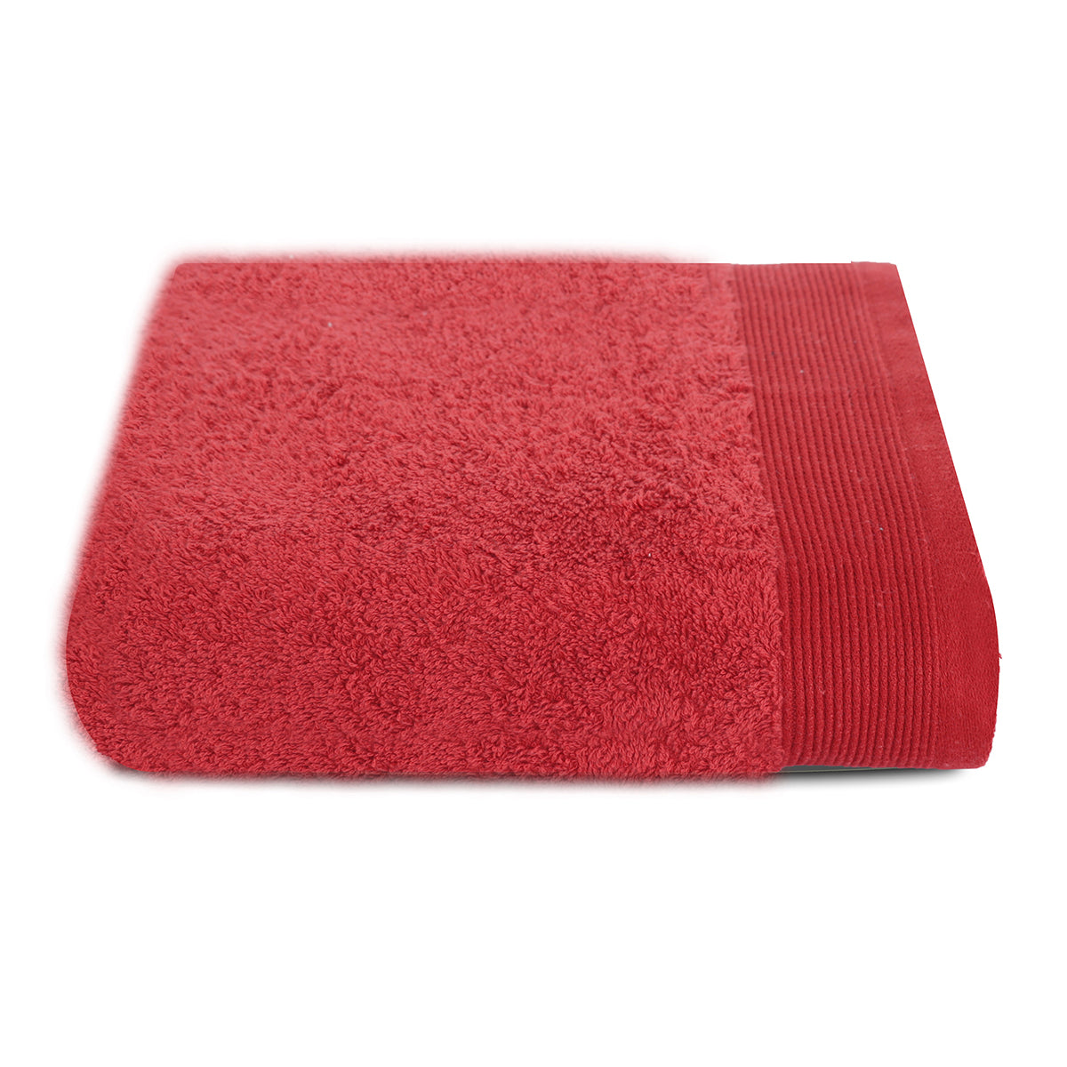 Colorart Embedded Stripe Lacquer Red Towel