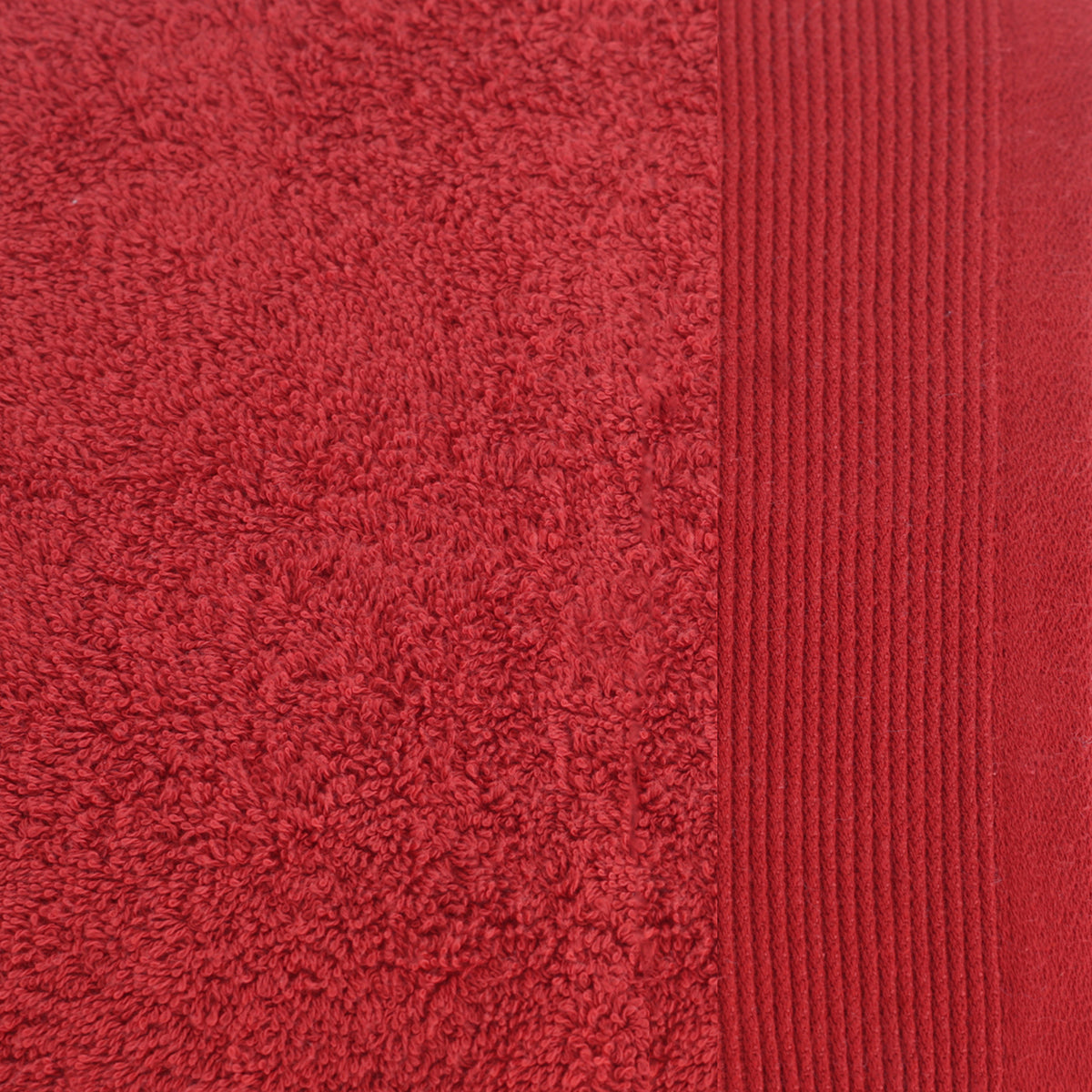 Colorart Embedded Stripe Lacquer Red Towel