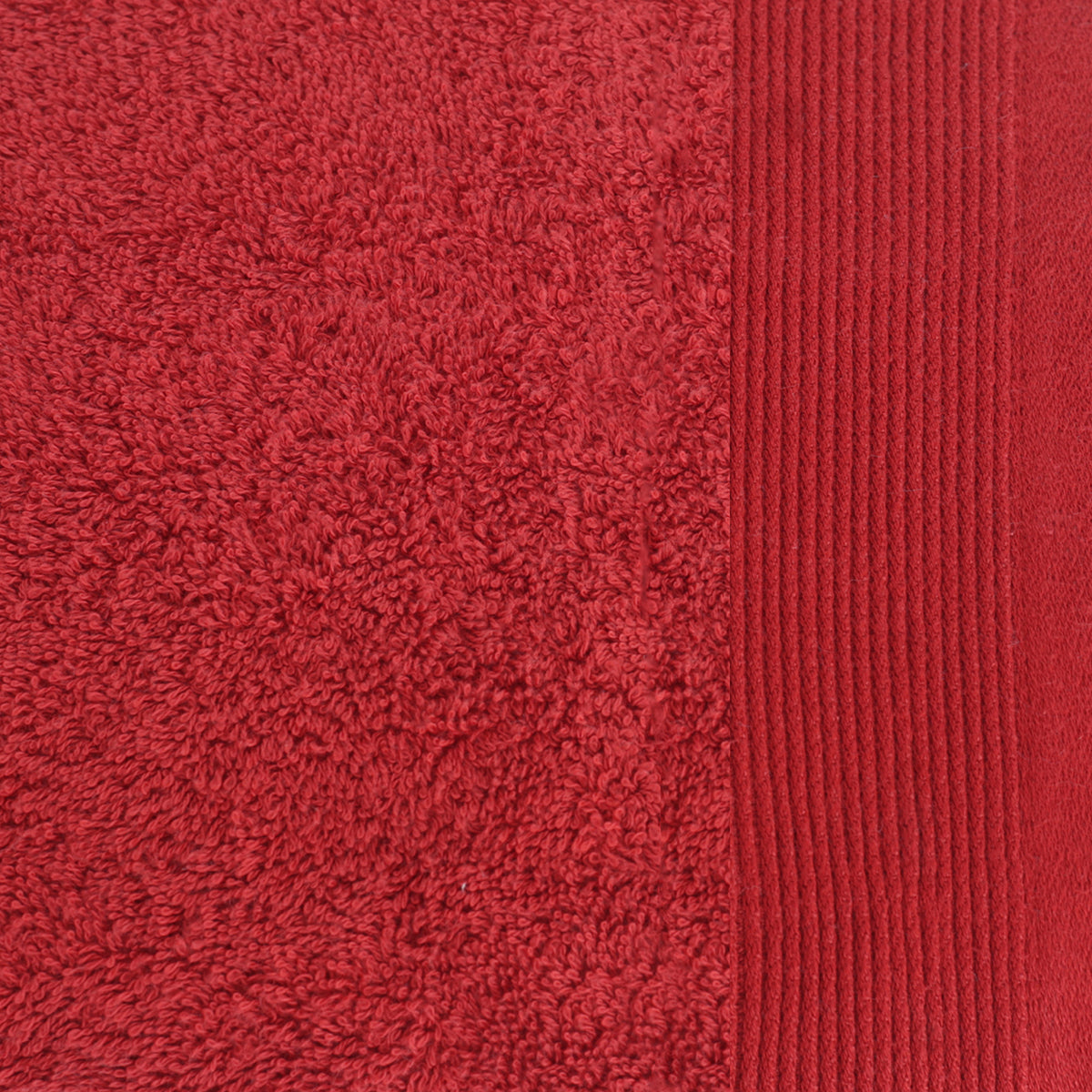 Colorart Embedded Stripe Lacquer Red Towel