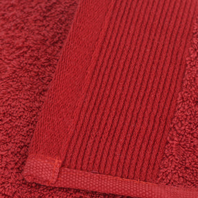 Colorart Embedded Stripe Lacquer Red Towel