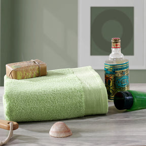 Colorart Embedded Stripe Jasmine Green Towel