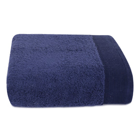 Colorart Embedded Stripe Navy Towel