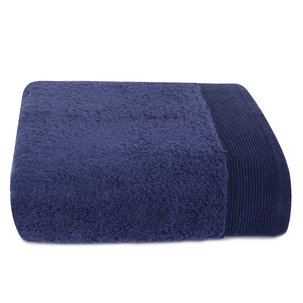 Colorart Embedded Stripe Navy Towel