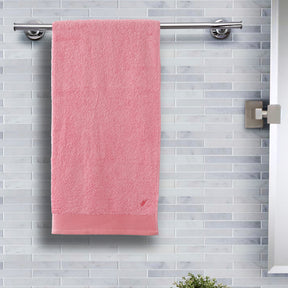 Colorart Embedded Stripe Salmon Pink Towel