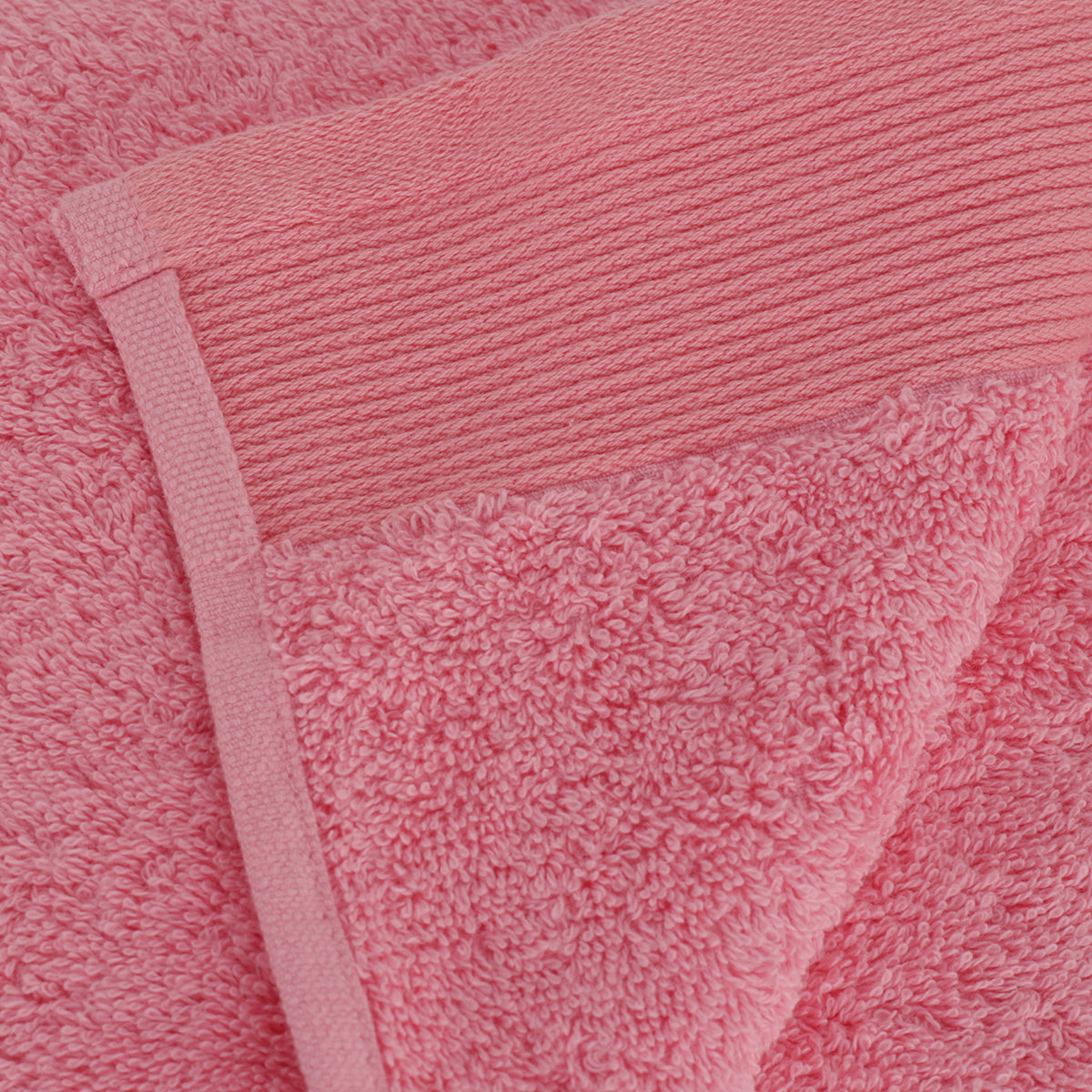 Colorart Embedded Stripe Salmon Pink Towel