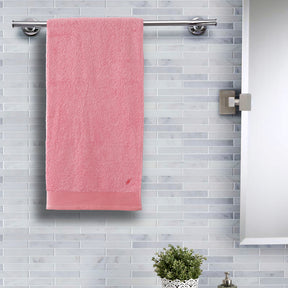 Colorart Embedded Stripe Salmon Pink Towel