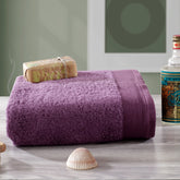 Colorart  Embedded Stripe Shadow Purple Towel