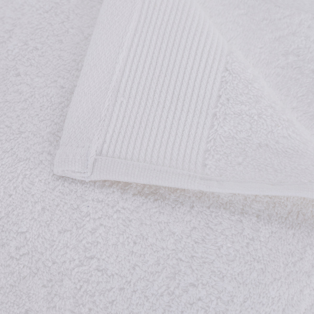 Colorart Embedded Stripe White Towel