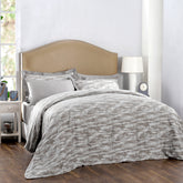 Meyer Textura Plain & Printed Reversible 100% Cotton Super Soft Neutral Duvet Cover with Pillow Case