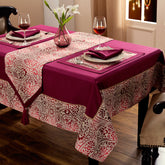 Hues Folklore Transition Ombre Bonanza 8 Seater Red Runner Napkin Set