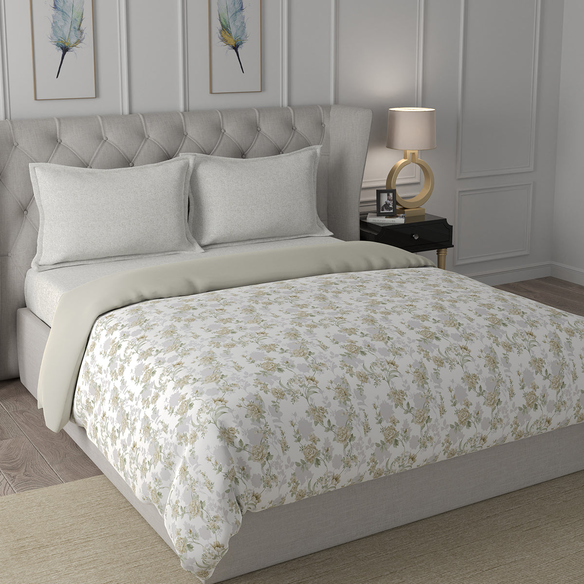 Hermosa Exotic Bouquet Bloomington Neutral Quilt