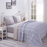 PBS Nomad Scuplt Harold Blue Summer AC Quilt/Quilted Bed Cover/Comforter